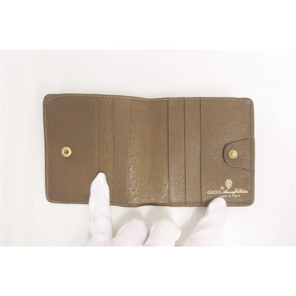 Authentic GUCCI GG PVC Leather Bifold Compact Wallet #30707 - Picture 11 of 14